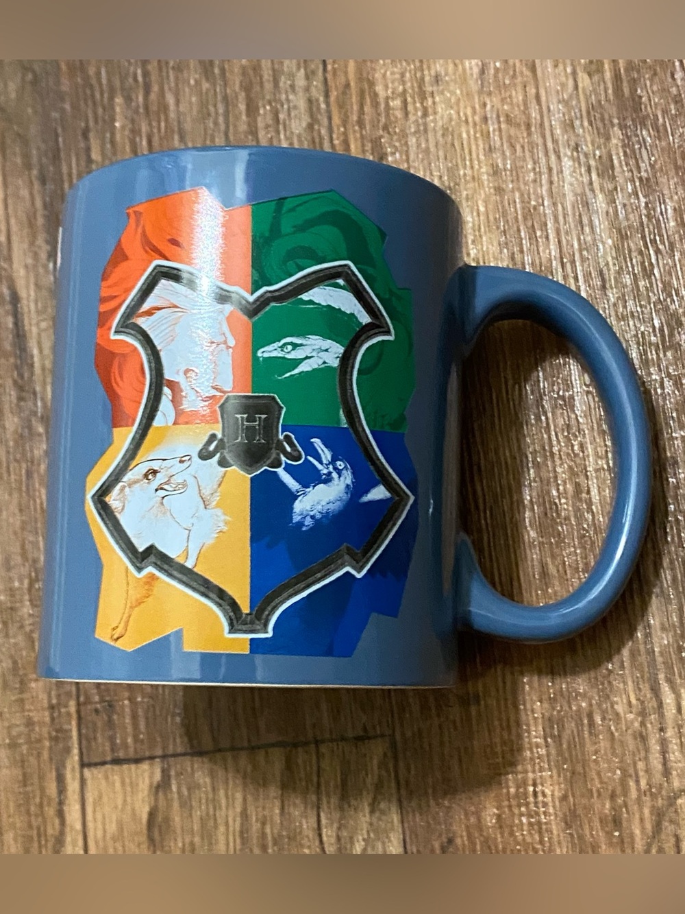 Zak Harry Potter Hogwart’s 20oz Coffee Mug Cup Blue Multicolor Crest 4.5”H